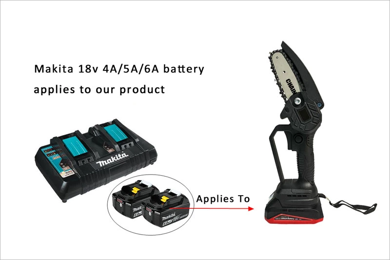 4 Inch Cordless Lithium Battery Mini Electric Chain Saw for Cutting Wood