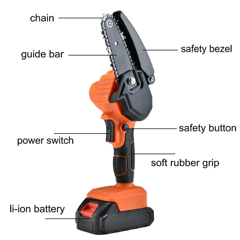 New Arrival Updated 4&quot;/6&quot; Mini Electric Cordless Battery Chainsaw